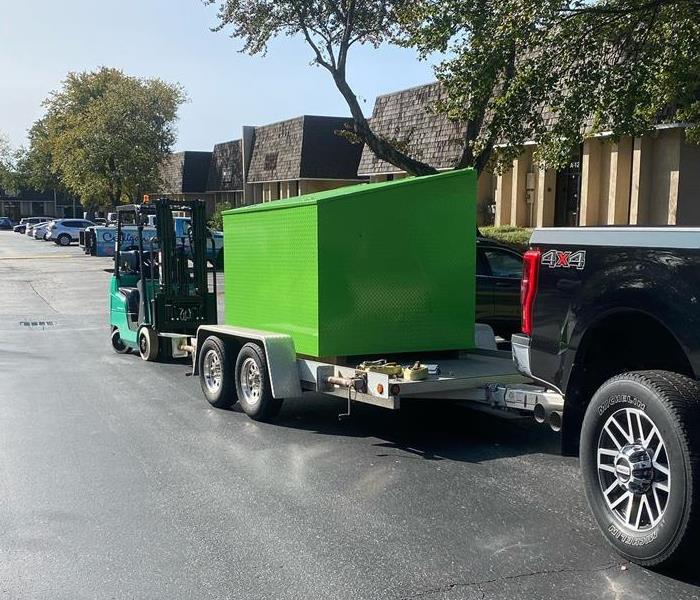 SERVPRO green commercial size equipment.